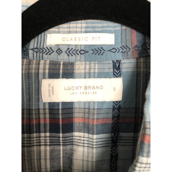 Lucky Brand Western Work Shirt Men's Small Snap Button Short Sleeve NEW - Picture 2 of 9